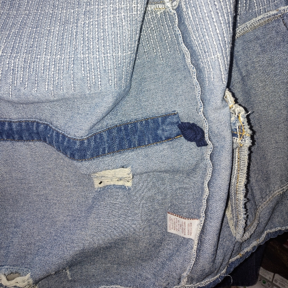 Scripted Embellished Anorak Oversized Distressed … - image 7